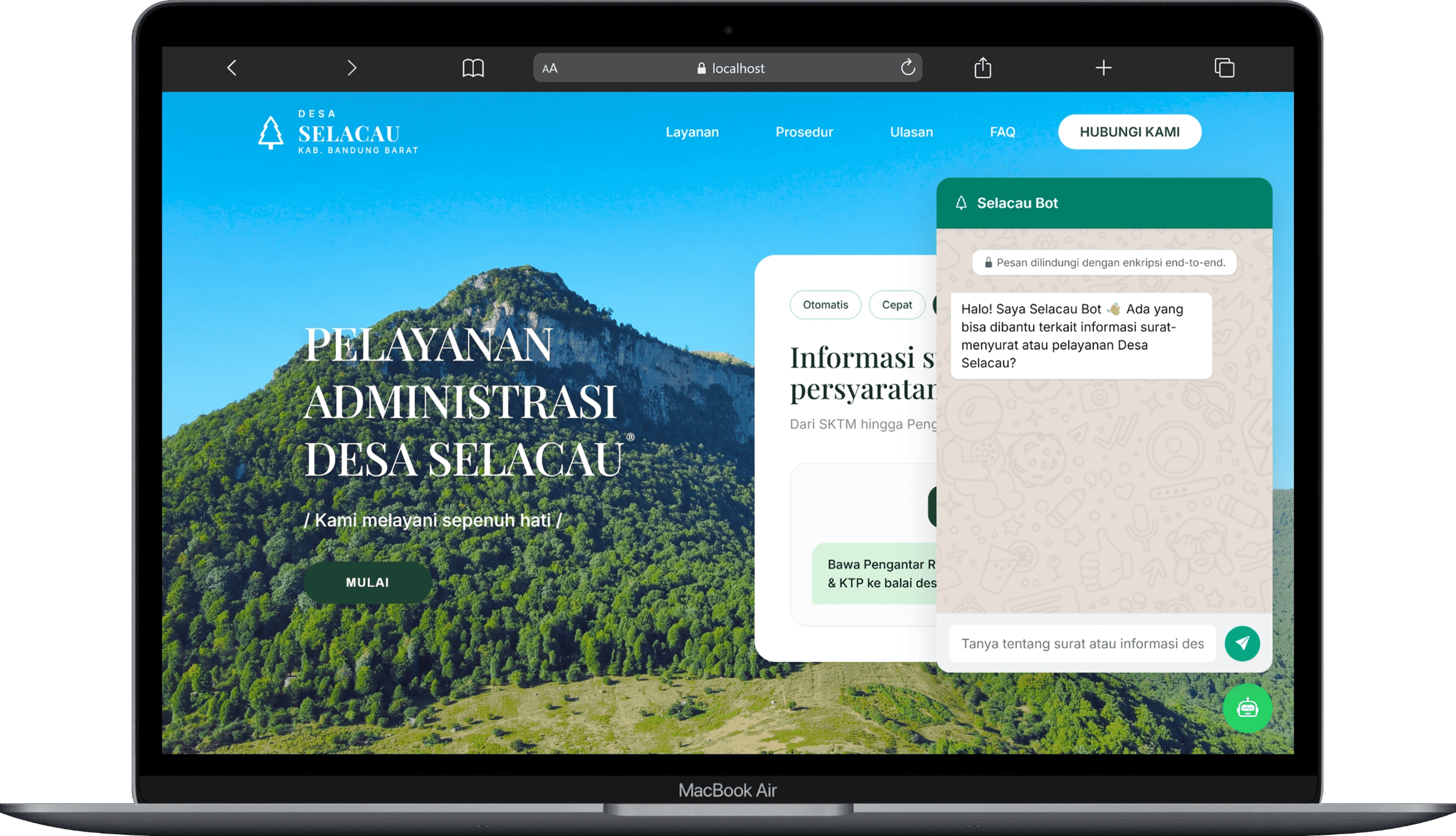 Website Portal Informasi Desa Selacau
